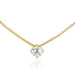 Weißer Topas-Silberhalskette