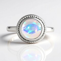 Anello in argento con Opale di Welo