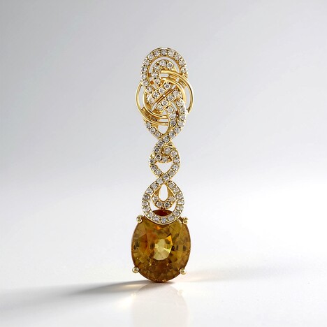 Ciondolo in oro con Zircone Giallo (de Melo)