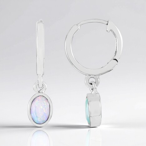 Orecchini in argento con Opale di Welo