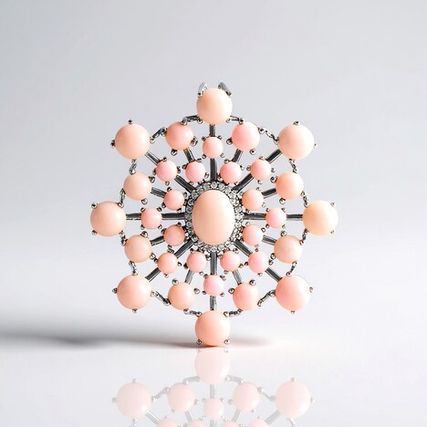 Ciondolo in argento con Opale Rosa (de Melo Essence)