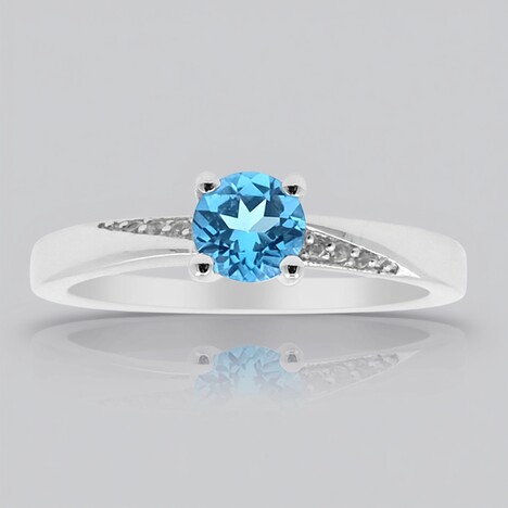 Bague en argent et Topaze de Marambaia