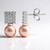 Orecchini in argento con Perla Ming Porpora (TPC)