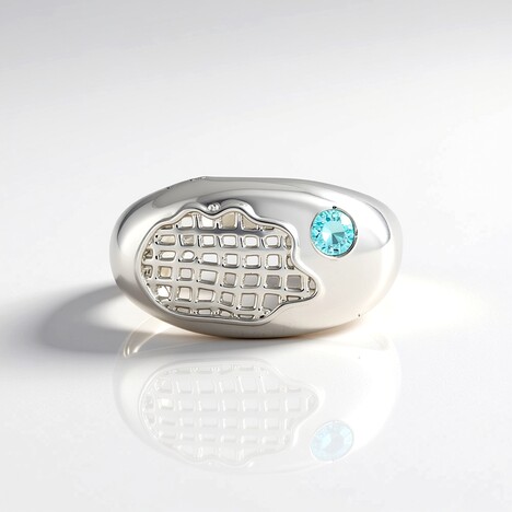 Anello in argento con Zircone Ratanakiri (SAELOCANA)