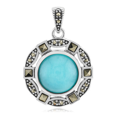 Pendentif en argent et Amazonite (Annette classic)