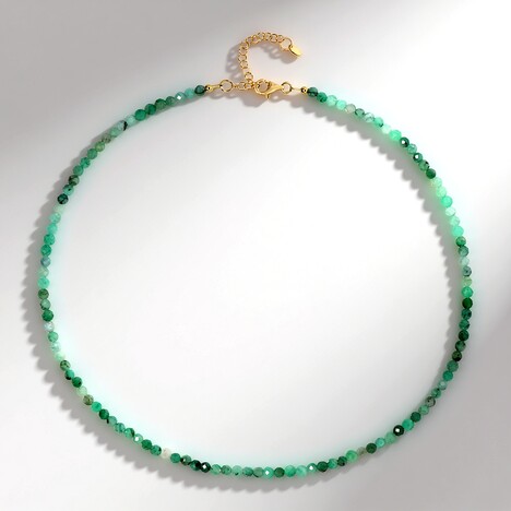 Collier en argent et Emeraude du Brésil