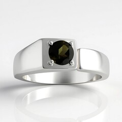Anello in argento con Tormalina Verde Brasiliana (de Melo Essence)