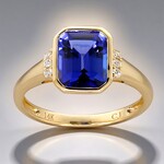 Anello in oro con Tanzanite AAA (CIRARI)