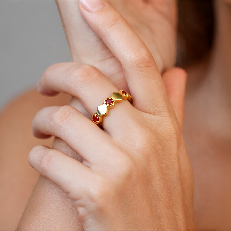 Bague en argent et Rubis de Tanzanie