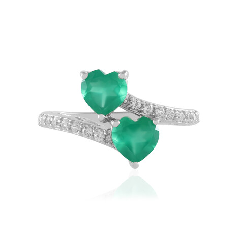 Anillo en plata con Ónix verde