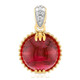 Pendentif en or et Rubellite œil-de-chat