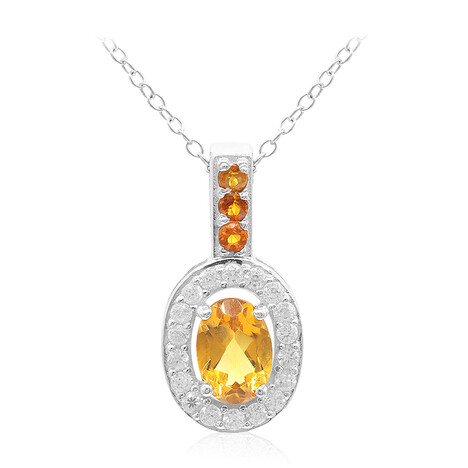 Madeira Citrine Silver Necklace