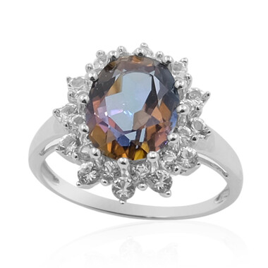 Anello in argento con Topazio Maracuja