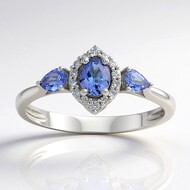 Anillo en oro con Tanzanita AAA (CIRARI)