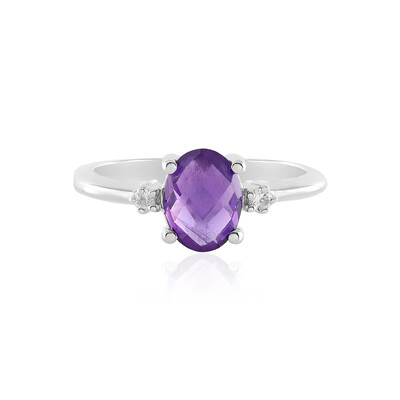 Anello in argento con Ametista Zambiana