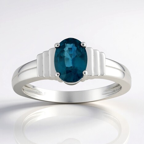 Bague en argent et Kyanite verte