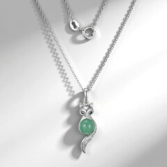 Collana in argento con Avventurina Verde