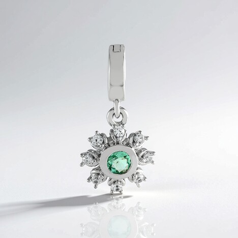 Ciondolo in argento con Smeraldo Russo