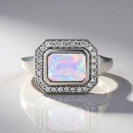 Bague en argent et Opale Welo