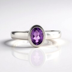 Anello in argento con Ametista Uruguay