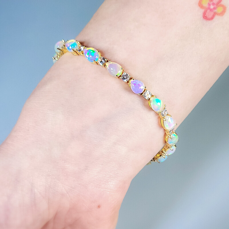 Bracciale in argento con Opale di Welo