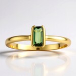 Anello in argento con Tormalina Verde di Benedito