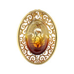 Baltischer Sunrise-Bernstein-Silberanhänger (dagen)