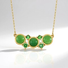 Collana in argento con Crisoprasio
