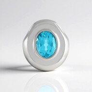 Colgante en plata con Topacio Paraíba (MONOSONO COLLECTION)