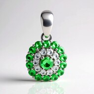 Pendentif en argent et Tsavorite du Kenya AAA