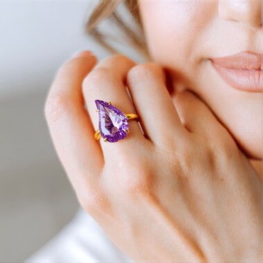 Lavendel-Amethyst-Goldring (Glenn Lehrer)