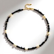 Collier en argent et Tourmaline noire