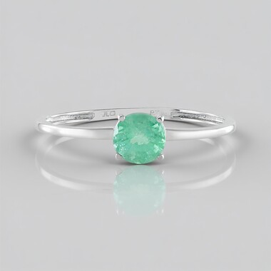 Anillo en platino con Esmeralda de Colombia