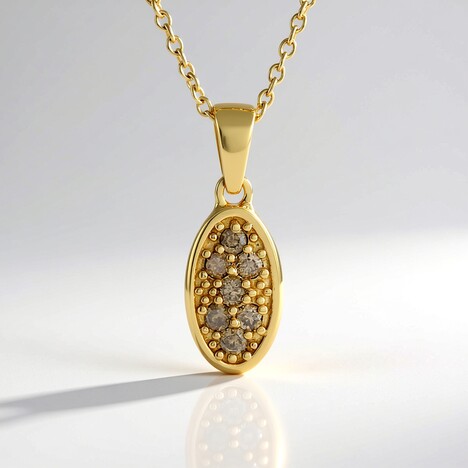 Collana in argento con Diamante Cioccolato I2