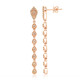 9K SI1 Argyle Rose De France Diamond Gold Earrings (Annette)