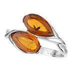 Anillo en plata con Ámbar báltico cognac (dagen)