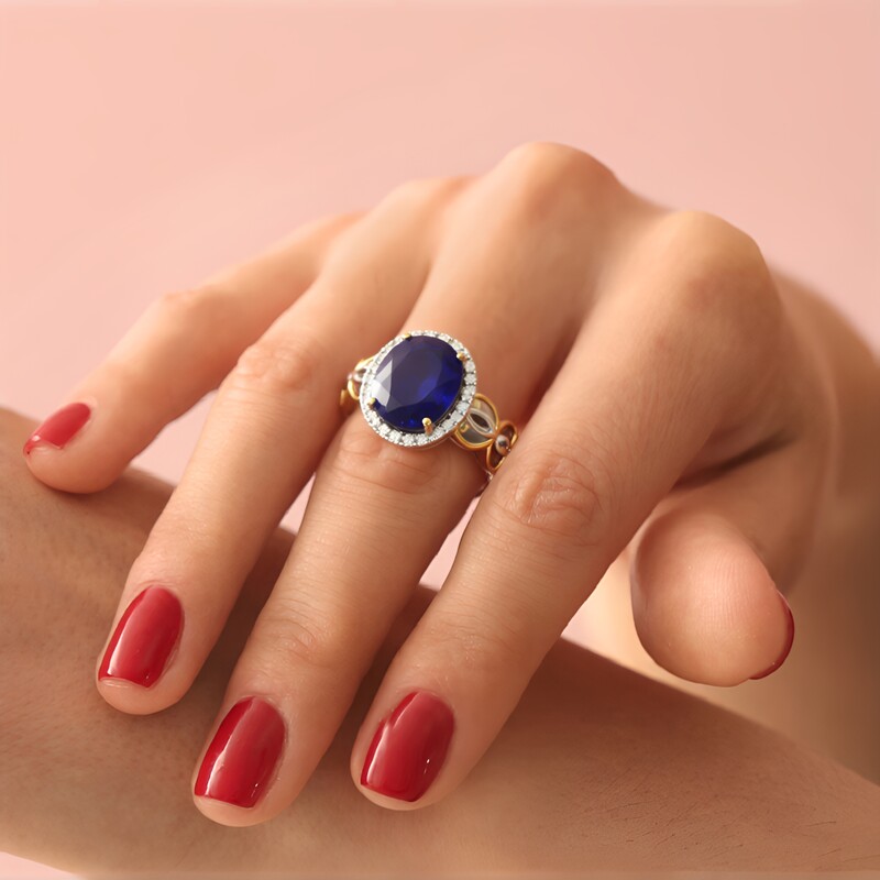 Anillo en plata con Tanzanita (Gems en Vogue)