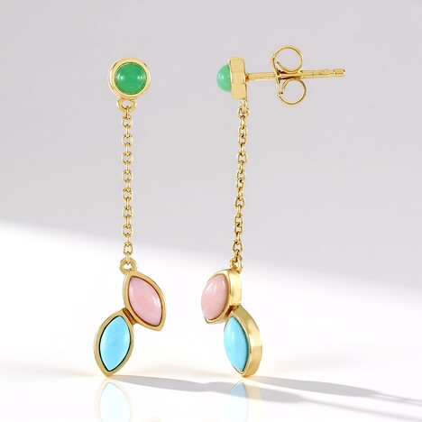 Orecchini in argento con Turchese Sleeping Beauty (KM by Juwelo)