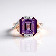 Anillo en plata con Amatista Rosa de Francia (Adela Silber)