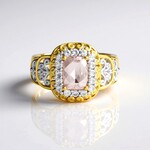 Anello in argento con Morganite Brasiliana (Gems en Vogue)