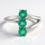 Anello in argento con Smeraldo Russo