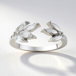 Anello in argento con Topazio Bianco