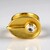 Anello placcato in oro con Quarzo Bianco (MONOSONO COLLECTION)