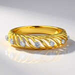 Anello in oro con Diamante SI1 (G) (Annette)