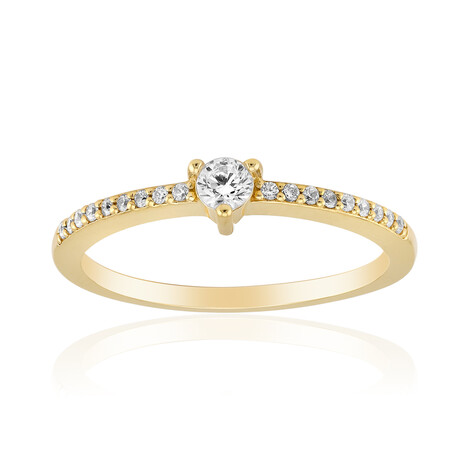 Zilveren ring met een zirkoon