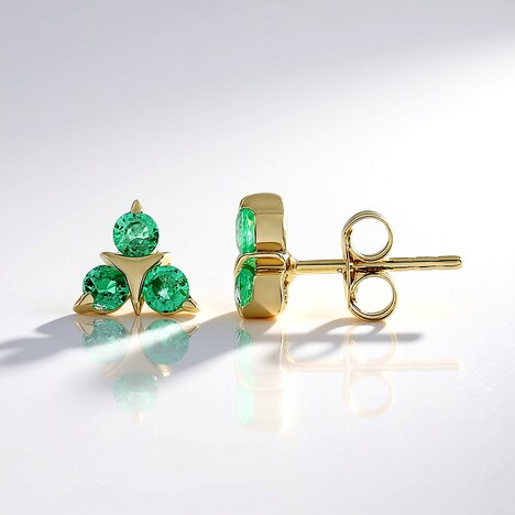 Orecchini in oro con Smeraldo Russo (de Melo Gold)