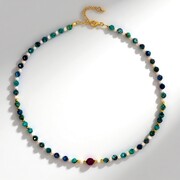 Collar en plata con Ágata rosa (Riya)