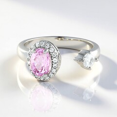 Anello in argento con Kunzite
