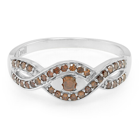 Fancy-Diamant-Silberring