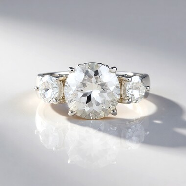 Anillo en plata con Danburita (de Melo Essence)